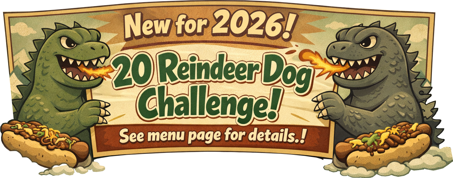 New for 2026! 20 Reindeer Dog Challenge - See menu page for details